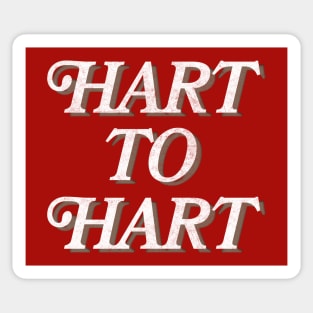 Hart To Hart // 80s Retro Fan Design Sticker